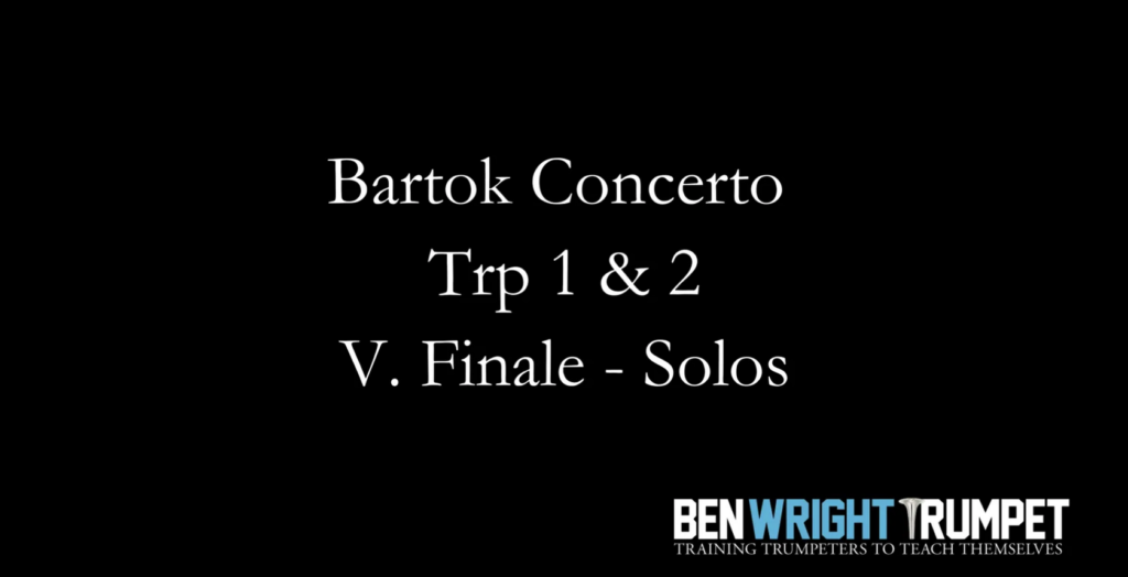 Bartok Concerto for Orchestra 5 Mvmt. Solos tutti BW