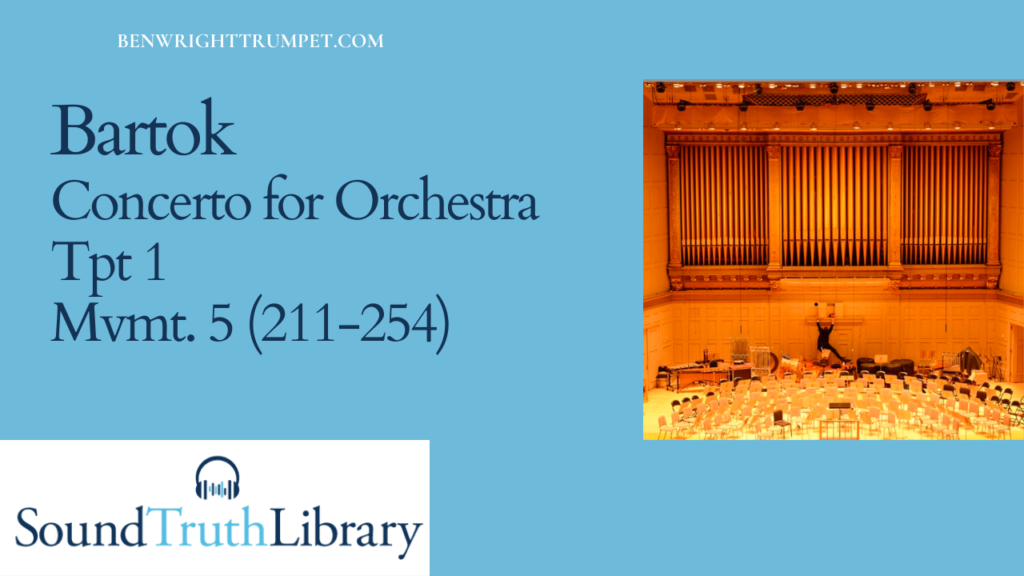 Bartok Concerto For Orchestra 5 Mvmt. Tpt 1 211-254