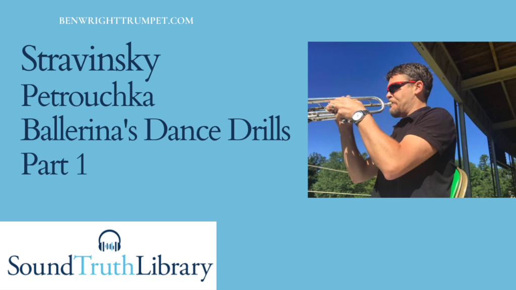 Stravinsky Petrouchka Ballerina Dance for trumpet Drills Part 1