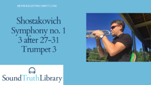 Shostakovich Symphony no. 1 3 after 27-31 (Trumpet 3)